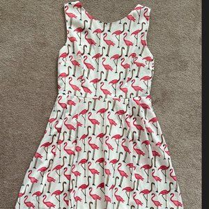 Flamingo Print Dress